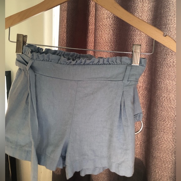 Ruffled blue shorts - Picture 3 of 3